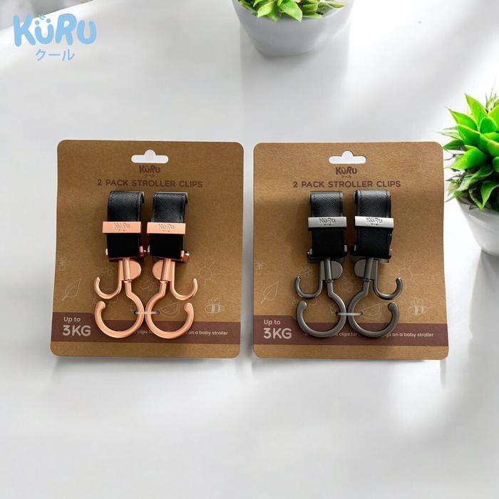 KURU On The Go Metal Stroller Hook Clips | Gantungan Stroller Hooks Premium 2 pcs