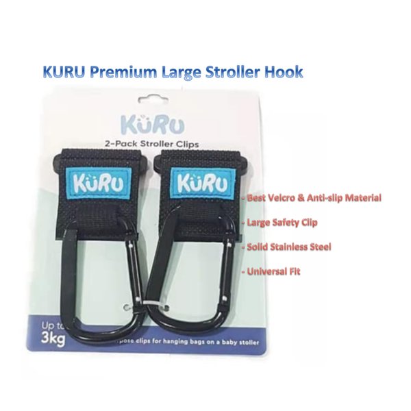 KURU Stroller Hook 2 pcs - Gantungan Large Stroller Hooks Premium